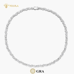 Collier en moissanite personnalisé de nombreuses formes, couleur D VVS, certifié GRA, plaqué or S925 - Product Image 1