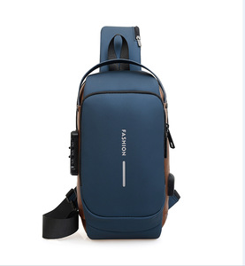 Nouvelle Sacoche Poitrine Grande Capacité Tendance avec Verrouillage par Mot de Passe Antivol, Interface USB Durable, Pliable, Porté Épaule Unique - Product Image 1