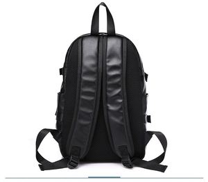 Sac à dos pour ordinateur portable avec trou pour écouteurs, sac à dos de voyage scolaire avec interface USB, sac à dos en cuir décontracté pour homme de marque M0106 - Product Image 6