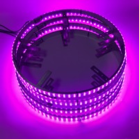 Décoration de roue de voiture Colorful RGB APP Controlled With Turn Signal Light LED Waterproof RGB Car Wheel Lights