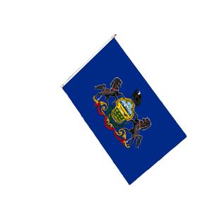 Emblema de bandera nacional impreso personalizado profesional Nylon CMYK Bandera impresa personalizada de Pensilvania - Product Image 1