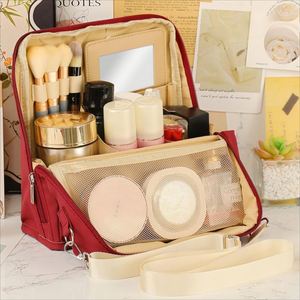 Large Capacity Cosmetic <b>Bag</b> for Women Travel Makeup <b>Bag</b> Flat Open Portable Toiletry <b>Bag</b> - Product Image 5