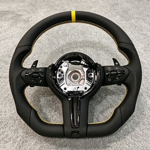 Volante Deportivo de Cuero Negro M Performance para <span class=keywords><strong>BMW</strong></span> 320 <span class=keywords><strong>525</strong></span> F10 F15 F20 F25 F30 F15 F25 F07 F32 F35 F80 F82 F87 E90 D71 M3 M4 M5 - Product Image 6