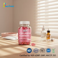 Complément Alimentaire Gommes de Collagène - Collagène Marin à la Fraise avec Glutathion, Peptides de Collagène, Créatine et BCAA - Marque Privée