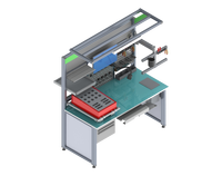 Banc de travail robuste RDEKONO ESD pour réparation de téléphones, en acier inoxydable, banc de travail modulaire en acier pour armoire à outils industrielle