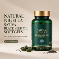 Huile de Nigelle Sativa Naturelle en Gélules Souples Antioxydante Soutien Immunitaire Complément Alimentaire Quotidien pour Adultes Sans Sucre 0,6g