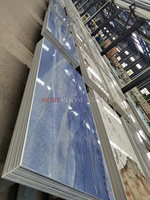 Grandes dalles de porcelaine d'extérieur en granit bleu brésilien Azul Macaubas