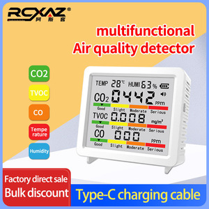 Asker Air Quality Monitor MT66 LCD Display CO2 TVOC CO Temperature Humidity Sensor for Home Office - Product Image 5