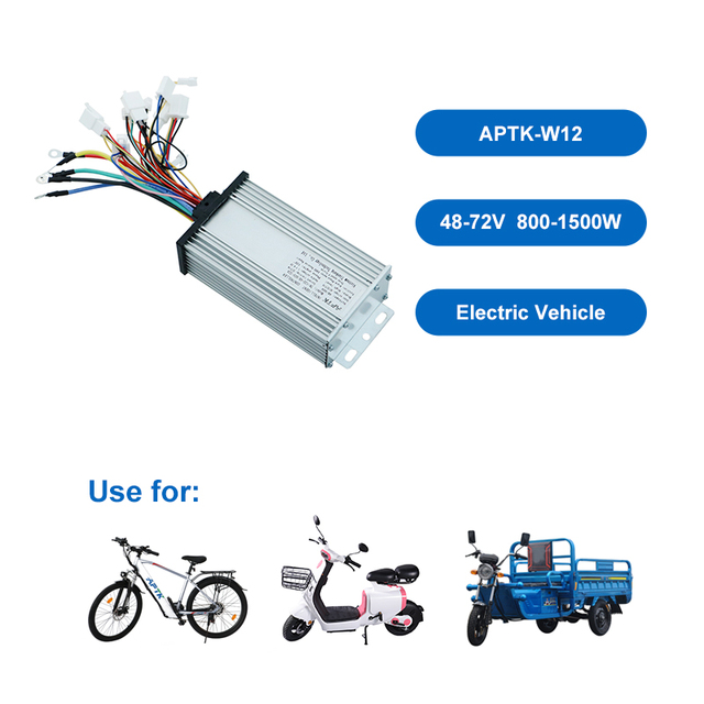 Oversea Stock 48v 72v Electric Scooter Controller Ebike Parts 1000W 1500W Three Speed Controller for EV