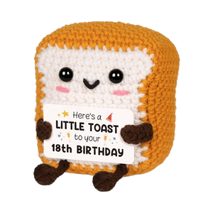 Un pequeño brindis por tus regalos de <span class=keywords><strong>cumpleaños</strong></span> 18 Tarjeta de regalo de tostadas de ganchillo hecha a mano para 18 años Decoración de escritorio de recuerdo lindo para amigos - Product Image 1