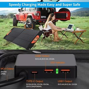 Factory Bulk 100W ETFE <b>Solar</b> <b>Panel</b> Charger Kit IP65 Weatherproof <b>Foldable</b> Portable Energy Backup for Off-Grid Power Station - Product Image 5