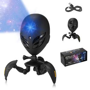 Projecteur LED Galaxies Étoilées Alien, Projecteur Nébuleuse Spatiale à Chargement USB, Banque d'alimentation, Veilleuse Ciel Étoilé pour Décoration Maison et Chambre - Product Image 3