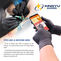 XINGYU Gants de nettoyage jetables en nitrile noir 9 pouces 4.5g Guantes De Nitrilo Trabajo Gants jetables en nitrile sans poudre