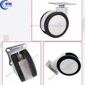 Roulettes roulettes Médicale Fabricant 100mm TPR roue Plaque Filetée Pivotant Médical roulettes Avec Frein pour poudre <span class=keywords><strong>lit</strong></span> d'hôpital - Product Image 5