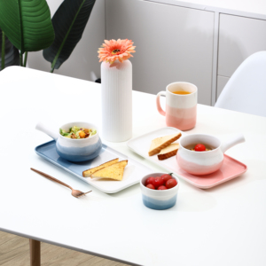 Ciotole in Ceramica Ecologiche per <span class=keywords><strong>Colazione</strong></span> e Cena, Adatte per Feste, con Ciotola Sicura per Torte e Dessert - Product Image 6