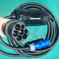 Cargador Portátil para Vehículos Eléctricos Bluesky Tipo 1 Tipo 2, Corriente Ajustable de 7kW, Nivel 2 EVSE, Pantalla LCD, Cargador de CA para Hogar y Viajes, CE