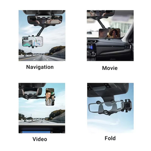 Adjustable <b>Car</b> Rearview Mirror Phone Holder 360° Retractable Cell Phone Holder <b>Clip</b> Phone GPS Support Mobile Phone Mount Stand - Product Image 2