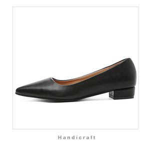 Chaussures simples à bout pointu, talon carré, décolleté peu profond, à enfiler, pour femme, style professionnel décontracté, élégantes, pour le quotidien - Product Image 5