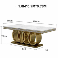 Ensemble de table en céramique marbrée pour l'extérieur pour 8 confortables meubles de salle à manger maison hôtel appartement
