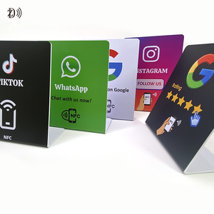 Support de table NFC personnalisé étanche noir PVC QR <span class=keywords><strong>Code</strong></span> 215 support RFID étiquettes de table - Product Image 3