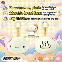 Porte-clés pendentif en peluche personnalisé OEM avec rembourrage en coton PP, inodore, taille adaptable, unisexe, cadeau d'anniversaire