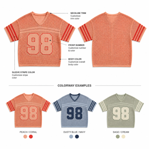 Suéter de punto con bloques de color para hombre, estilo universitario vintage, con rayas numéricas y diseño hueco, jersey deportivo. - Product Image 6