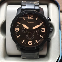 Montre chronographe à quartz pour homme en acier inoxydable de luxe, grands chiffres arabes, cadran noir, lumineuse, étanche, montre de sport FS
