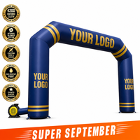 Arche gonflable personnalisée de 6 m en tissu Oxford robuste pour événements, ligne de départ/arrivée pour marathon, promotion commerciale sportive