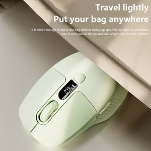 2.4g वायरलेस डुअल मोड मिनी माउस स्क्रीन डिस्प्ले यूएसबी इंटरफेस पावर चार्जिंग लैपटॉप ऑफिस के लिए साइलेंट गेमिंग-यूनिवर्सल माउस - Product Image 4