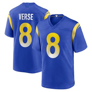 Nuevo al por Mayor 12 #   Puka Nacua 17 #   Adams 8 #   Versículo 99 #   <span class=keywords><strong>Donald</strong></span> 9 # Camisetas de Fútbol Americano Bordadas de los Stafford Los Angeles Limited - Product Image 4