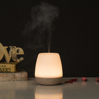 Humidificateur ultrasonique électrique intelligent portable à LED, diffuseur d'arômes personnalisable, verre, bois, parfum, air, capacité de 180 ml, 12 W