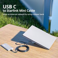 3M/10 pies Starlink Mini USB C a DC Cable de alimentación tipo C 100W entrada a Cable de repuesto impermeable para Starlink Mini