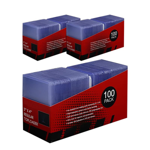 Premium Toploader 100 Pack 200 <strong>Card</strong> <strong>Sleeves</strong> 35pt Top Loaders for <strong>Cards</strong>, 3" X 4" Hard Plastic Toploaders for Trading <strong>Cards</strong> - Product Image 1