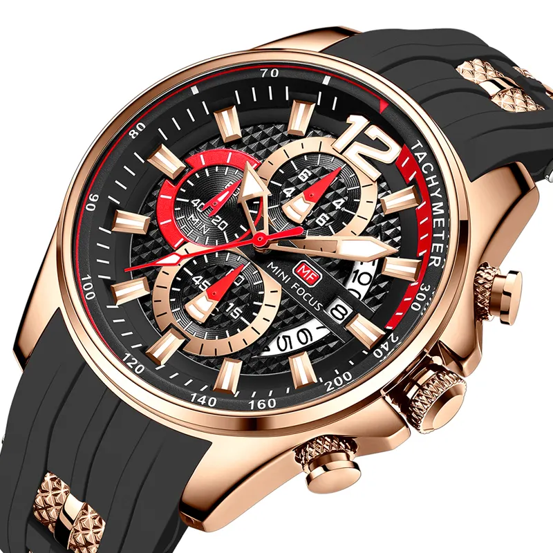 Chinese wholesale watch Mini Focus 0350G Custom Logo Cheap Men Wrist Quartz Watches With Chronograph Movement
