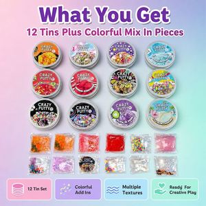 Kit de Slime Transparent Kawaii 12 Couleurs Thème Desserts et Fruits Cartoon Unisexe Créatif Fait Main Décoration Vente en Gros - Product Image 3