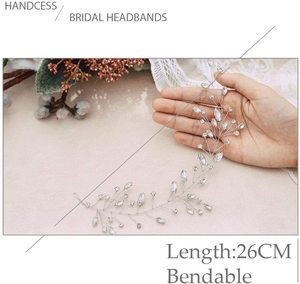 Elegante Handgemaakte Kralen Tiara 'S Bruids Hoofd Wijnstok Bruiloft Haaraccessoires Hoofddeksels Voor Bruids - Product Image 5