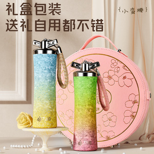 Pure Titanium Insulated Water Bottle <b>Double</b> <b>Wall</b> Vacuum Portable Coffee Cup With Straw Gift <b>Box</b> For Women - Product Image 5