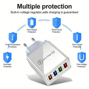 4 USB Charger <b>Adapter</b> Multi-color Portable Smart Mobile Phone Charger for iPhone for Samsung Fast Charger - Product Image 5