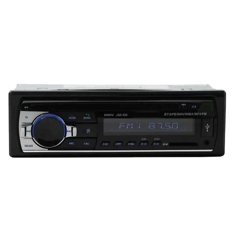 EsunWay 520 1Din 12Vカーラジオステレオプレーヤー電話AUX-IN MP3 FM/USB/1 Din/リモートコントロールカーオーディオプレーヤー