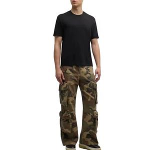 Salopette décontractée pour homme, grande taille personnalisée, poches 3D, pantalon ample droit, tactique pour l'extérieur, multi-tailles, toile, braguette à boutons - Product Image 4