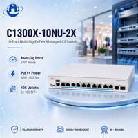 Switch Multigig para Rack Catalyst C1300X-10NU-2X 10x5G PoE++ 60W 2x10G SFP28 para Oficina, Pequeñas y Medianas Empresas, Cámaras IP y Wi-Fi 7 AP (Venta al por Mayor)
