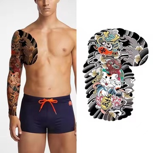 Adult Arm Sleeve Temporary <b>Tattoo</b> Sticker Waterproof Long Lasting Black Body Art Decal Durable <b>Paper</b> Professional Salon Use - Product Image 2