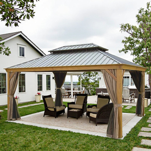 Offre spéciale Gazebo extérieur en aluminium étanche 12x2012x16 5x5 Gazebo enduit avec rideaux - Product Image 2