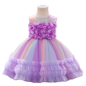 Nuovi Modelli di Abiti Meiqiai per Bambine, Vestito <span class=keywords><strong>Rosso</strong></span> da Battesimo con Fiori per Neonati e Bambini, Abbigliamento per Feste L1920XZ - Product Image 2