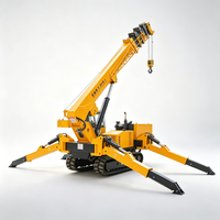 Mini-grue électrique à chenilles efficace et durable avec flèche télescopique pour usage en usine