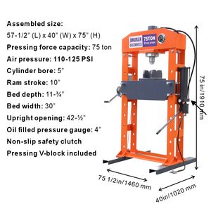 <span class=keywords><strong>Presse</strong></span> <span class=keywords><strong>hydraulique</strong></span> d'atelier en acier <span class=keywords><strong>75T</strong></span> pour équipement de réparation automobile, marque Jinlijie avec garantie de Zhejiang Chine - Outils hydrauliques - Product Image 4