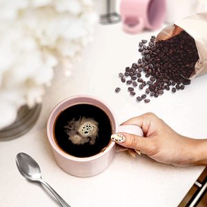 Mug à café en céramique couleur unie avec cadre en fer, logo personnalisable, impression sérigraphique pour cadeaux promotionnels - Product Image 1