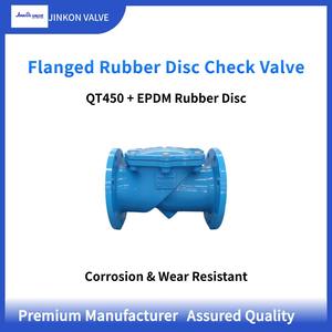 Ductile katup cek Manual besi untuk perawatan saluran pembuangan Flap tahan sumbat PN16 koneksi flens palu air pencegahan untuk Pompa - Product Image 2