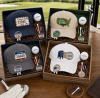Set de Regalo de Golf de Lujo Personalizado OEM ODM de Fábrica para EE. UU. con Gorra, Marcador de Pelota, Herramienta de Reparación de Divots y Tee – Accesorio Premium de Golf para Souvenir