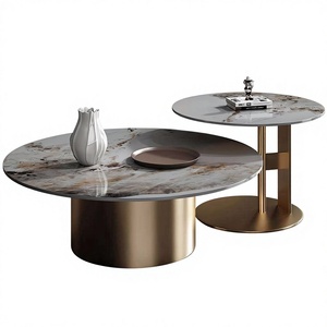 Table basse en dalle de roche de style italien, luxe léger, pour <span class=keywords><strong>la</strong></span> maison, design moderne et minimaliste, ensemble de meubles de salon de petite taille - Product Image 4